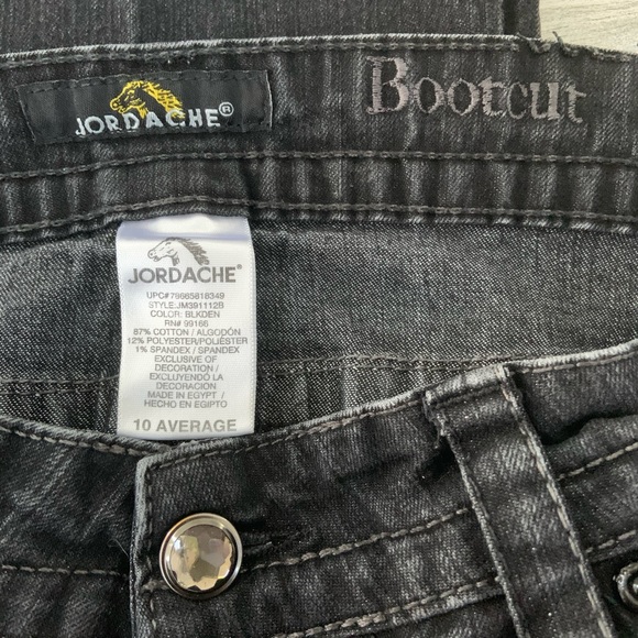 JORDACHE Black Denim Boot Cut Jeans Size 10 - Picture 4 of 6